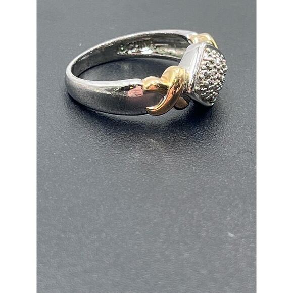 Ross Simons Vintage XO Diamond Accent 925 Sterling Silver Vermeil Ring Sz 8.25 - Picture 10 of 13